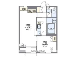 レオパレスたかぎ【1階】の間取り